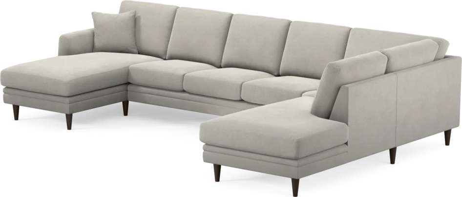 Eden - 3-sits soffa med schäslong vänster och divan höger - Grå