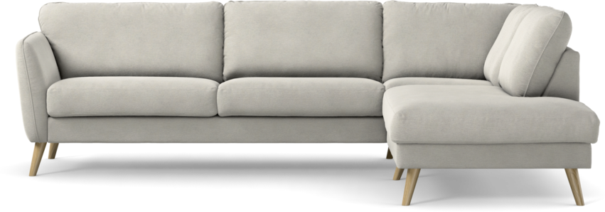 Bridge - 3-sits soffa med divan höger - Grå