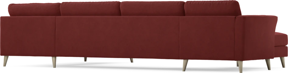 Bridge - 3-sits soffa med schäslong vänster och divan höger - Röd