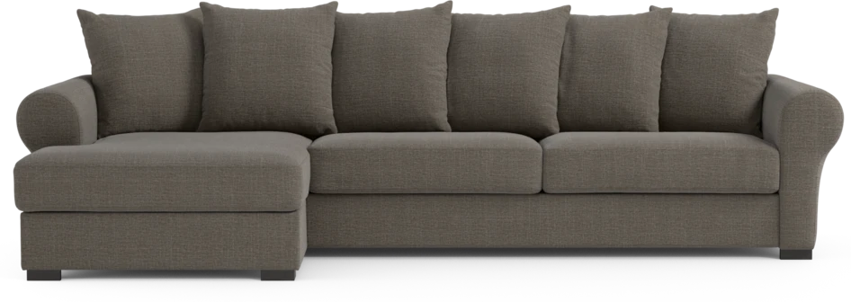Town - 3-sits soffa med schäslong vänster - Grå