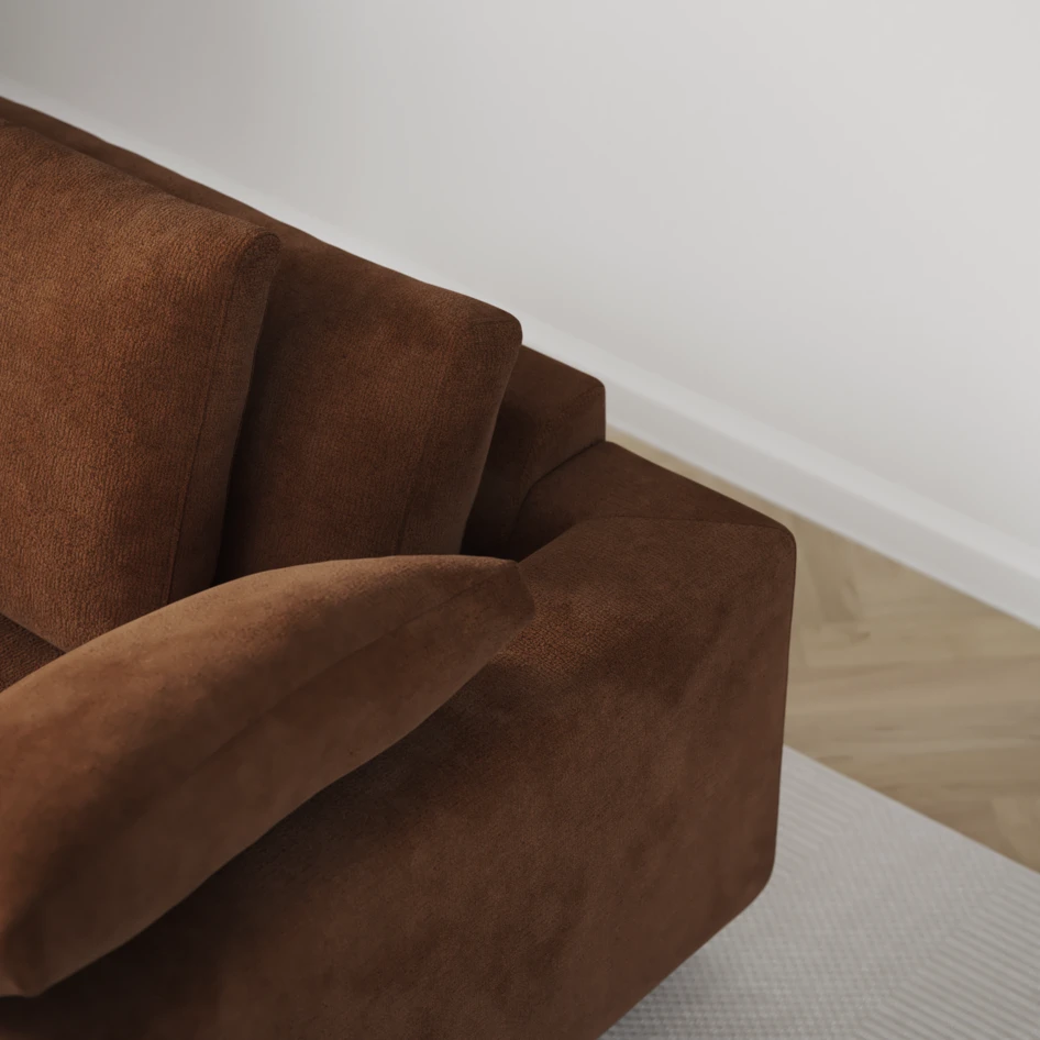 Amie - 3-sits med divan höger - Orange