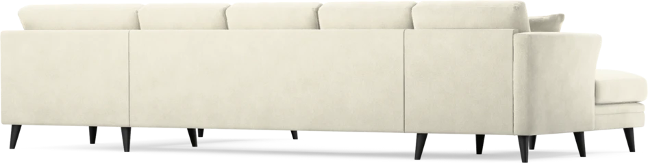 Eden - 3-sits soffa med schäslong vänster och divan höger - Vit