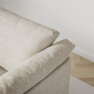 Cherrie - 3-sits soffa, hel dyna, fast klädsel - Beige