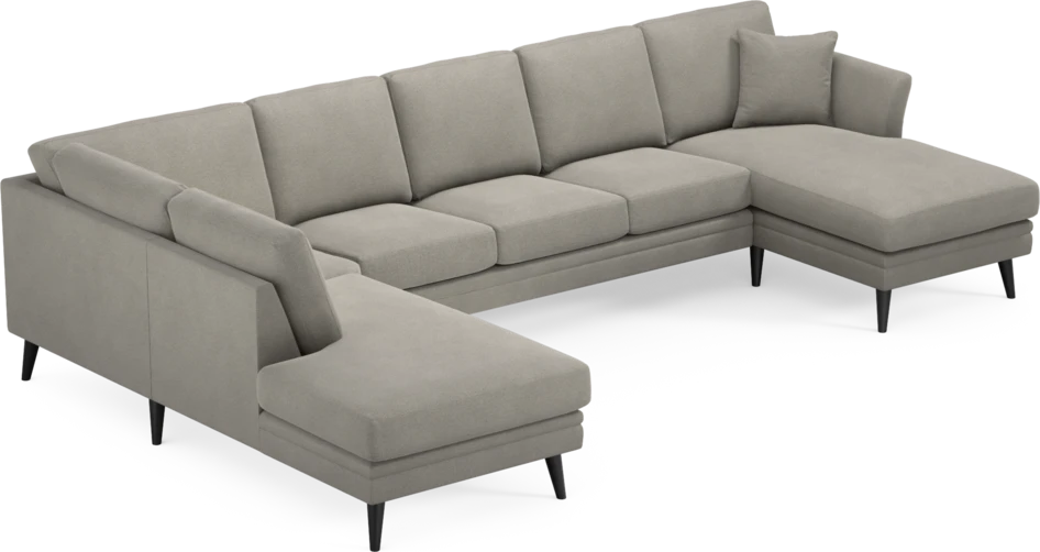 Eden - 3-sits soffa med divan vänster och schäslong höger - Grå