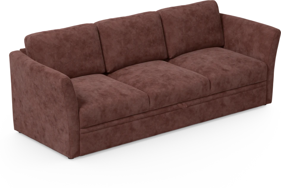 Öland - Bäddsoffa 3-sits, längsbäddad - Röd