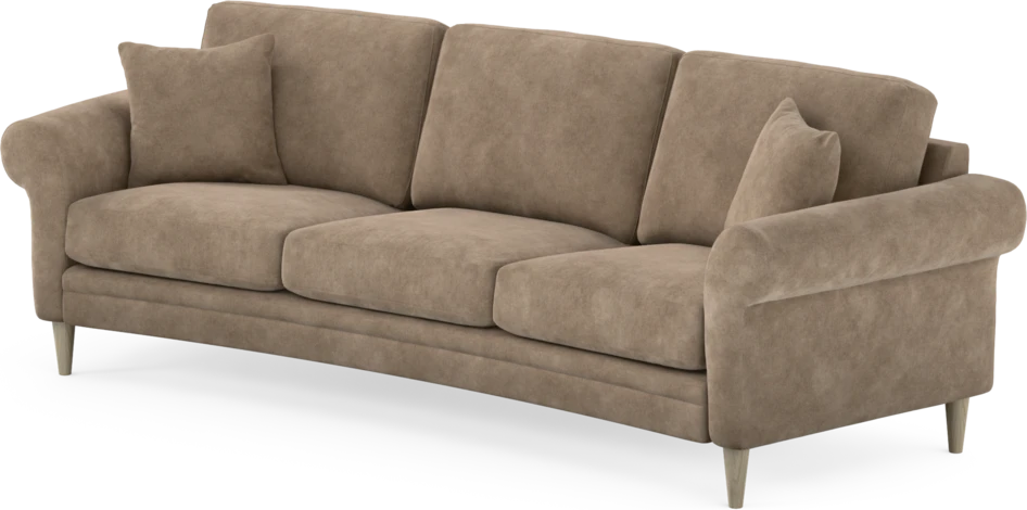 Eden - 3-sits soffa svängd - Beige