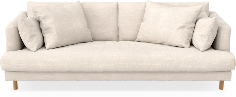 Harper - 3-sits soffa, hel dyna - Beige