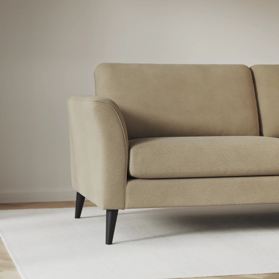 Bridge - 3-sits soffa svängd - Beige