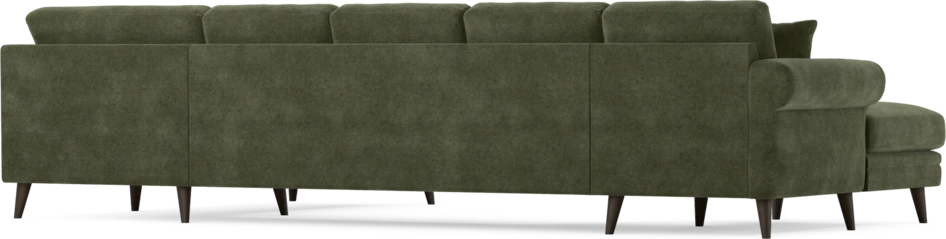 Eden - 3-sits soffa med schäslong vänster och divan höger - Grön