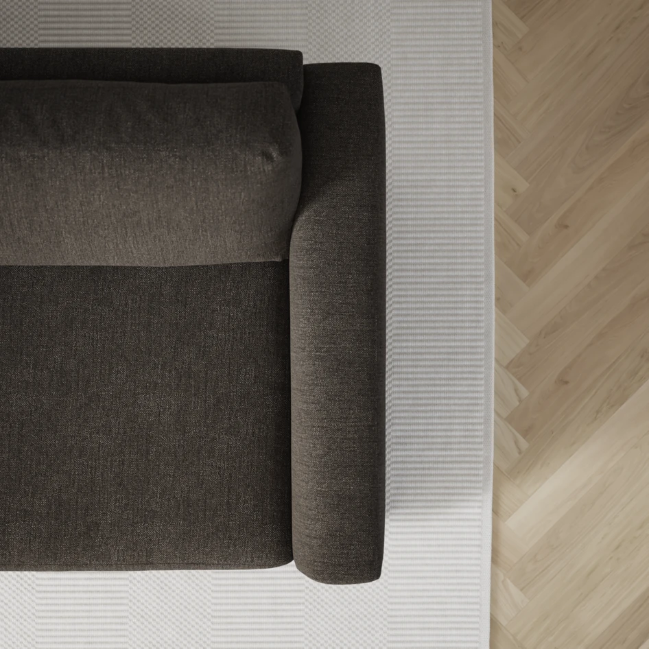 Friday - 2,5-sits soffa med divan höger - Brun