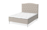 Dream Delux - Ramsäng, dubbelsäng med bäddmadrass Dream Delux vit - Beige
