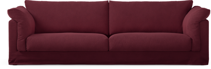 Cherrie - 4-sits soffa med kappa - Röd