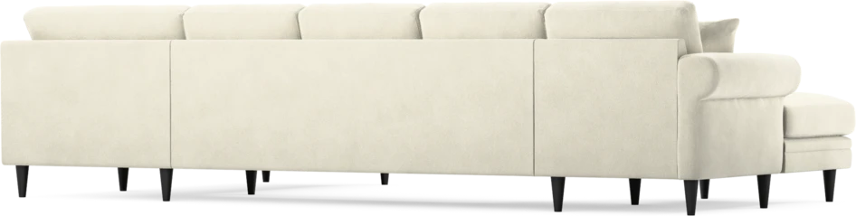 Eden - 3-sits soffa med schäslong vänster och divan höger - Vit