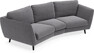 Madison - 3-sits soffa svängd, 70 cm - Grå