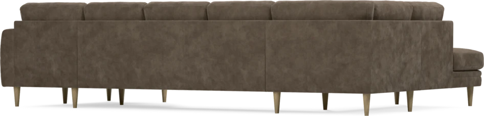 Eden - 3-sits soffa med divan vänster och schäslong höger - Brun