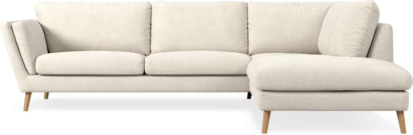 Madison Lux - 3-sits soffa med divan höger - Vit