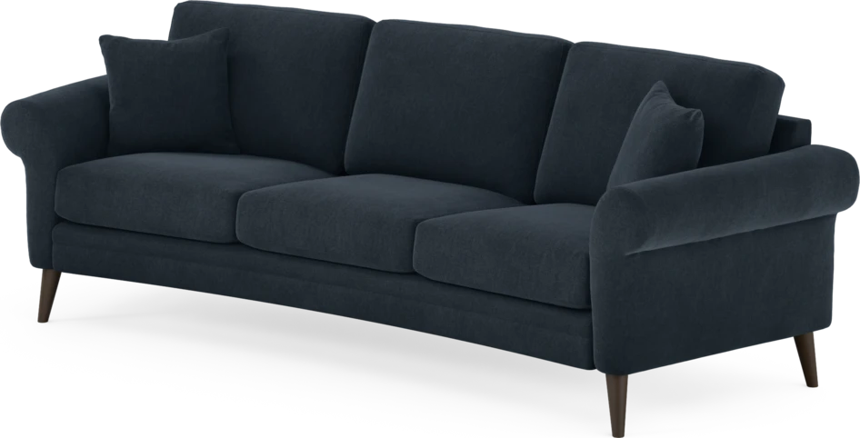 Eden - 3-sits soffa svängd - Blå