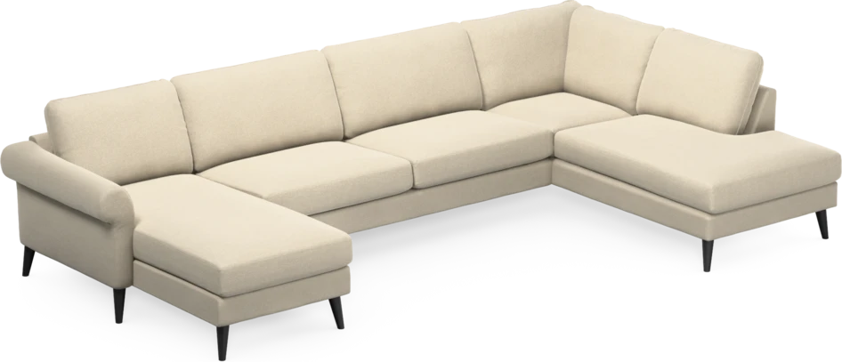 Bridge - 3-sits soffa med schäslong vänster och divan höger - Beige
