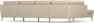 County - 3-sits soffa med divan vänster - Beige