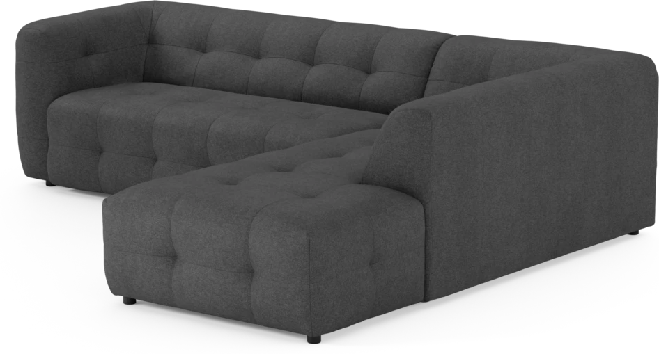 Bella - 3-sits soffa med divan höger - Svart