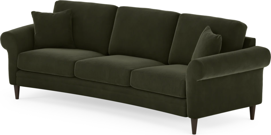Eden - 3-sits soffa svängd - Grön