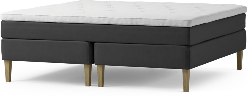 Delux Sense - Kontinentalsäng, dubbelsäng med bäddmadrass och sängben