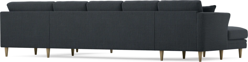 Eden - 3-sits soffa med schäslong vänster och divan höger - Blå