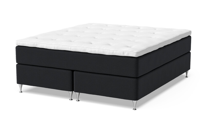 Dream Delux - Kontinentalsäng, dubbelsäng med bäddmadrass Sleep Delux vit - Svart