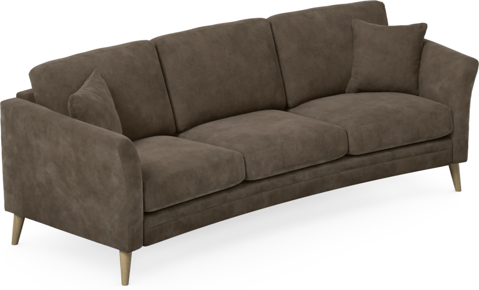 Eden - 3-sits soffa svängd - Brun