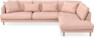 Harper - 3-sits soffa med divan höger - Rosa