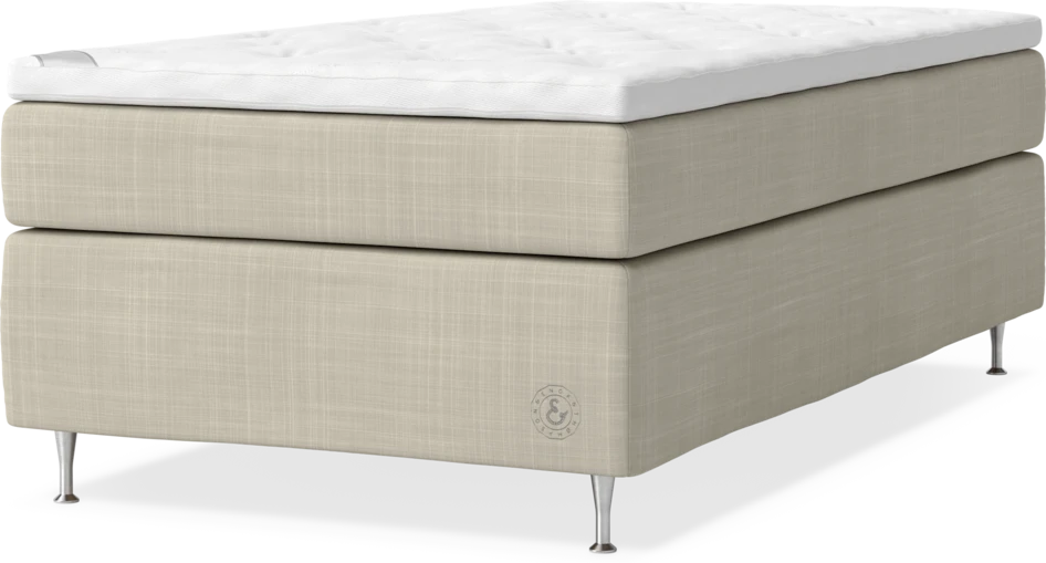 Cape Farewell Comfort - Kontinentalsäng, enkelsäng med bäddmadrass och sängben - Beige