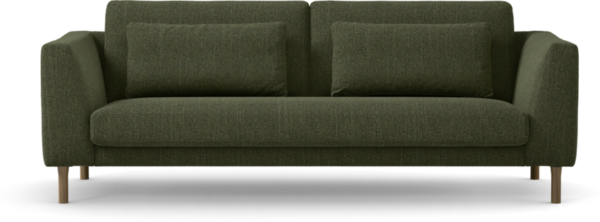Willow - 3-sits soffa, hel dyna, fast klädsel - Grön
