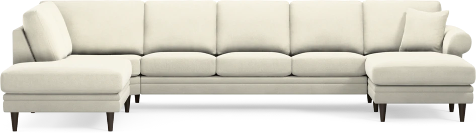 Eden - 3-sits soffa med divan vänster och schäslong höger - Vit