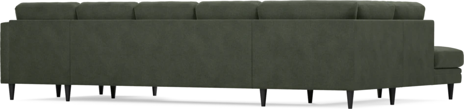 Eden - 3-sits soffa med divan vänster och schäslong höger - Grön