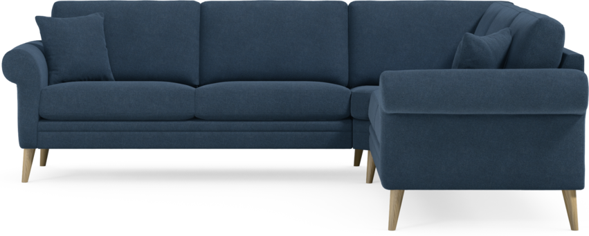 Eden - Hörnsoffa, 2,5+2,5-sits - Blå