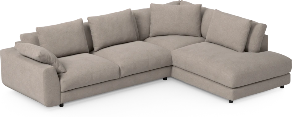 Amie - 3-sits med divan höger - Beige