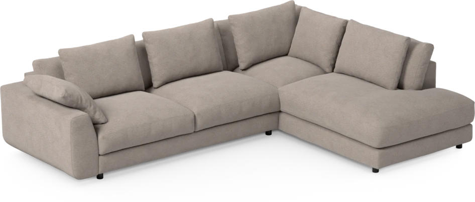 Amie - 3-sits med divan höger - Beige