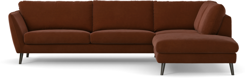 Madison Lux - 3-sits soffa med divan höger - Orange