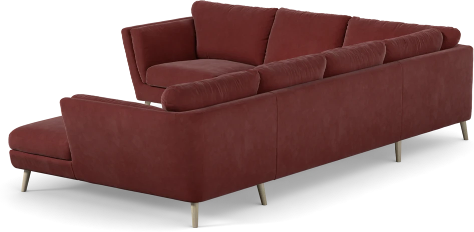 Madison Lux - Hörnsoffa med schäslong höger - Rosa