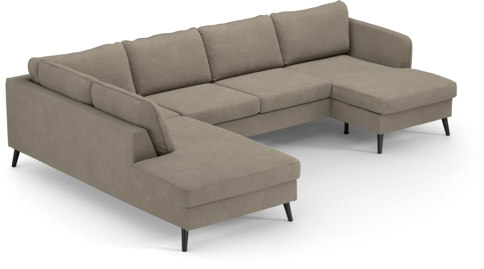 County - 3-sits soffa med divan vänster och schäslong höger - Beige