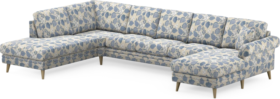 Eden - 3-sits soffa med divan vänster och schäslong höger - Flerfärgad