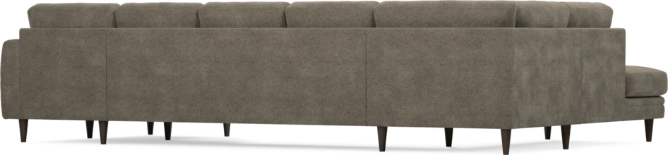 Eden - 3-sits soffa med divan vänster och schäslong höger - Brun