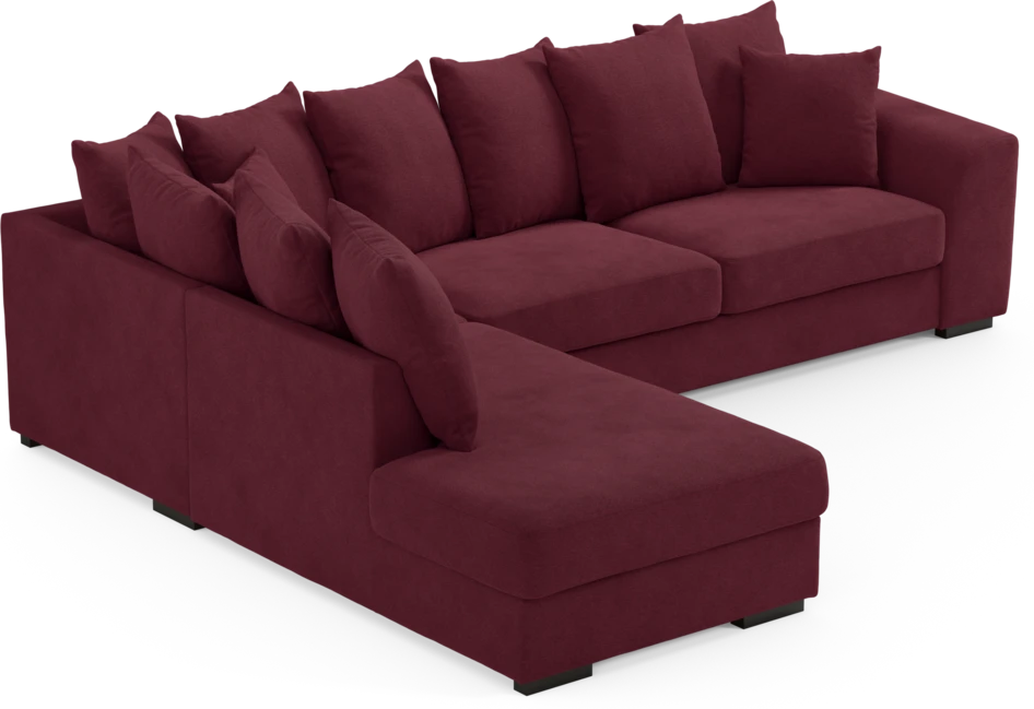 Town - 3-sits soffa med divan vänster - Röd