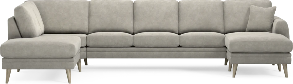 Eden - 3-sits soffa med divan vänster och schäslong höger - Grå