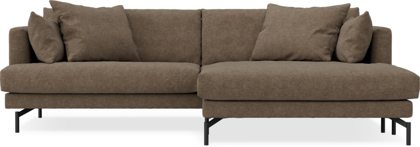 Harper - 4-sits med schäslong XL höger - Brun