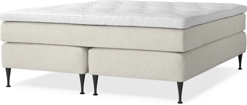 Delux Sense - Kontinentalsäng, dubbelsäng med bäddmadrass - Beige
