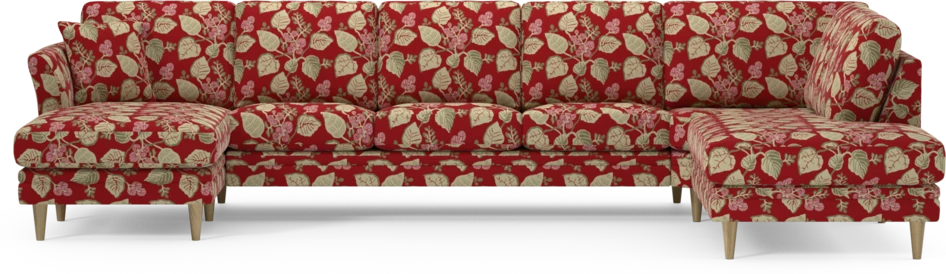 Eden - 3-sits soffa med schäslong vänster och divan höger - Flerfärgad