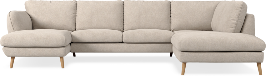 Madison Lux - 2-sits soffa med schäslong vänster och divan höger - Vit
