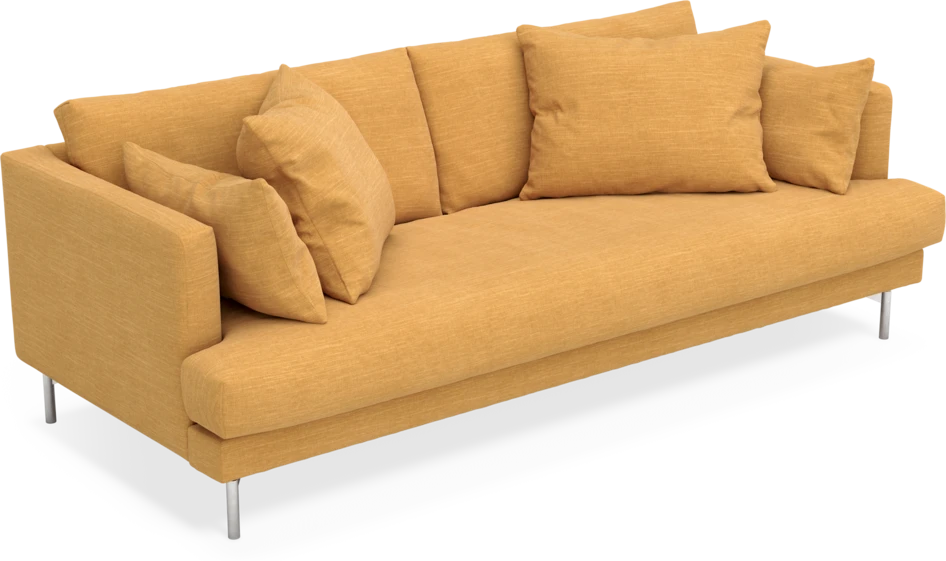 Harper - 3-sits soffa, hel dyna - Gul
