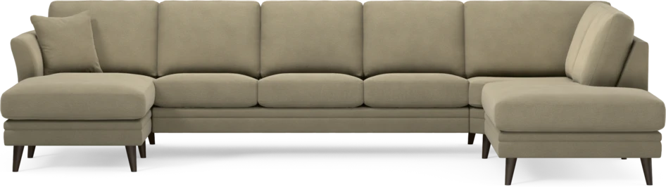 Eden - 3-sits soffa med schäslong vänster och divan höger - Beige
